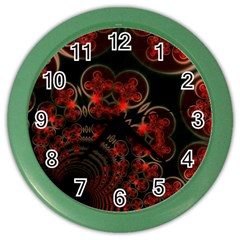 Phenomenon, Orange Gold Cosmic Explosion Wall Clock (color) by DianeClancy