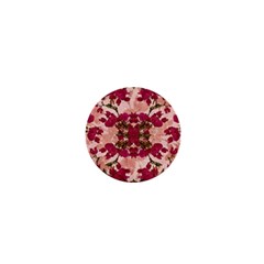 Retro Vintage Floral Motif 1  Mini Button by dflcprints