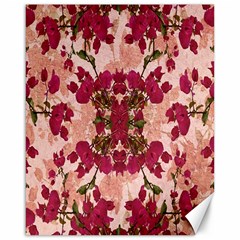 Retro Vintage Floral Motif Canvas 16  X 20  (unframed) by dflcprints