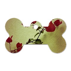 Santa Rita Flower Dog Tag Bone (one Sided) by dflcprints