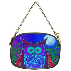 Moon Owl Chain Purse (two Sided) 