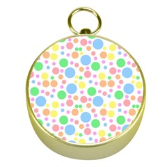 Pastel Bubbles Gold Compass