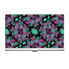 Floral Arabesque Pattern Business Card Holder by dflcprints