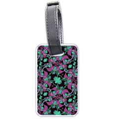 Floral Arabesque Pattern Luggage Tag (one Side) by dflcprints