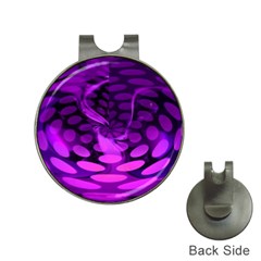 Abstract In Purple Hat Clip With Golf Ball Marker by FunWithFibro