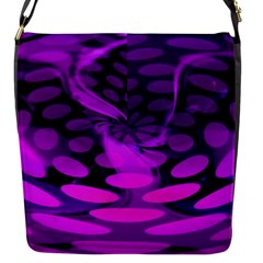 Abstract In Purple Flap Closure Messenger Bag (small) by FunWithFibro