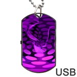 Abstract in Purple Dog Tag USB Flash (Two Sides) Back