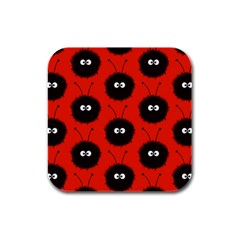 Red Cute Dazzled Bug Pattern Drink Coasters 4 Pack (square) by CreaturesStore