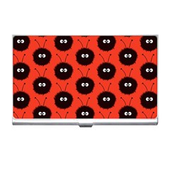 Red Cute Dazzled Bug Pattern Business Card Holder