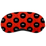 Red Cute Dazzled Bug Pattern Sleeping Mask Front