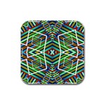 Colorful Geometric Abstract Pattern Drink Coasters 4 Pack (Square) Front