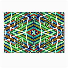 Colorful Geometric Abstract Pattern Postcards 5  X 7  (10 Pack) by dflcprints