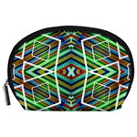 Colorful Geometric Abstract Pattern Accessories Pouch (Large) Front