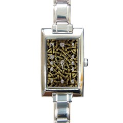 Ancient Arabesque Stone Ornament Rectangular Italian Charm Watch by dflcprints