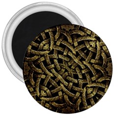 Ancient Arabesque Stone Ornament 3  Button Magnet by dflcprints