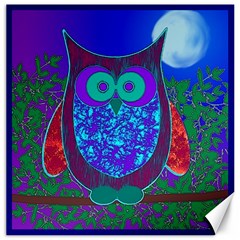 Moon Owl Canvas 16  X 16  (unframed) by SaraThePixelPixie