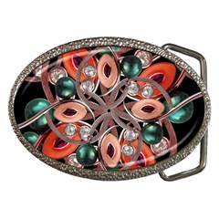 Luxury Ornate Artwork Belt Buckle (oval) by dflcprints