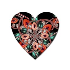 Luxury Ornate Artwork Magnet (heart) by dflcprints