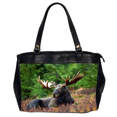 Majestic Moose Oversize Office Handbag (two Sides)