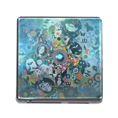 Led Zeppelin Iii Digital Art Memory Card Reader With Storage (square) by SaraThePixelPixie