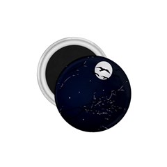 Night Birds And Full Moon 1 75  Button Magnet by dflcprints