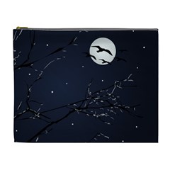 Night Birds And Full Moon Cosmetic Bag (xl) by dflcprints