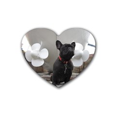French Bulldog Drink Coasters 4 Pack (heart)  by StuffOrSomething