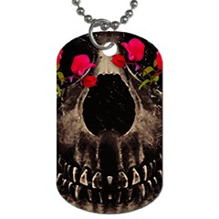 Death And Flowers Dog Tag (two-sided)  by dflcprints