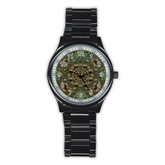 Japanese Garden Sport Metal Watch (black) by dflcprints