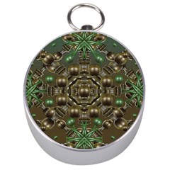 Japanese Garden Silver Compass by dflcprints