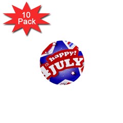 4th Of July Celebration Design 1  Mini Button Magnet (10 Pack) by dflcprints