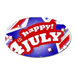 4th Of July Celebration Design Magnet (oval) by dflcprints