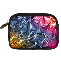 Texture   Rainbow Foil By Dori Stock Digital Camera Leather Case