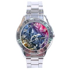 Texture   Rainbow Foil By Dori Stock Stainless Steel Watch