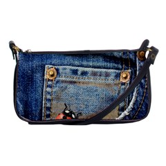 Blue Jean Lady Bug Evening Bag