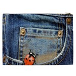 Blue Jean Lady Bug Cosmetic Bag (XXL) Back