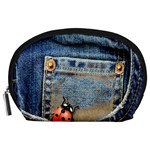 Blue Jean Butterfly Accessory Pouch (Large) Front