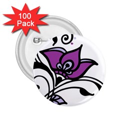 Awareness Flower 2 25  Button (100 Pack) by FunWithFibro