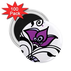 Awareness Flower 2 25  Button Magnet (100 Pack) by FunWithFibro