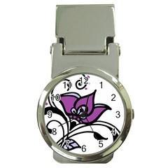 Awareness Flower Money Clip With Watch by FunWithFibro