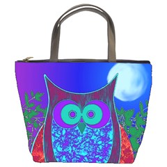 Moon Owl  Bucket Handbag by SaraThePixelPixie