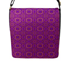 Purple Moroccan Pattern Flap Closure Messenger Bag (large) by SaraThePixelPixie