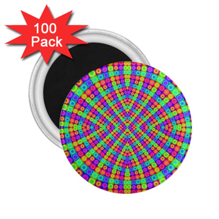 Many Circles 2.25  Button Magnet (100 pack)