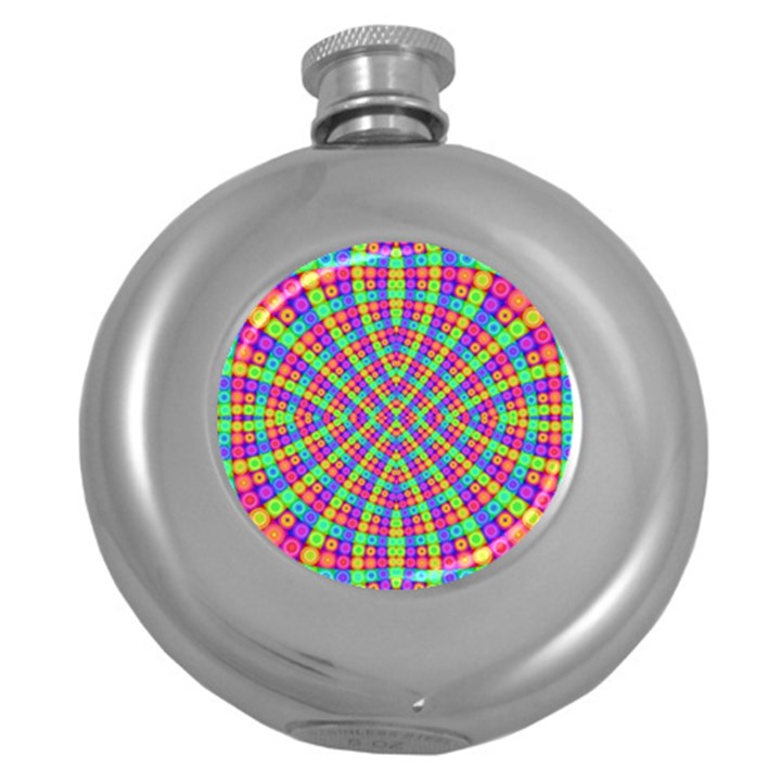 Many Circles Hip Flask (Round)