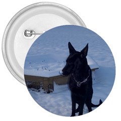 Snowy Gsd 3  Button by StuffOrSomething