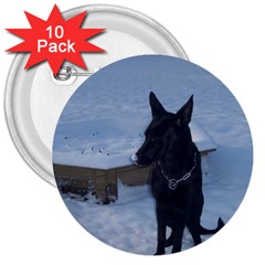 Snowy Gsd 3  Button (10 Pack) by StuffOrSomething