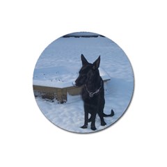 Snowy Gsd Magnet 3  (round) by StuffOrSomething