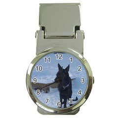 Snowy Gsd Money Clip With Watch by StuffOrSomething