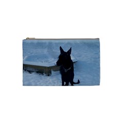 Snowy Gsd Cosmetic Bag (small) by StuffOrSomething