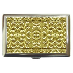 Gold Plated Ornament Cigarette Money Case by dflcprints